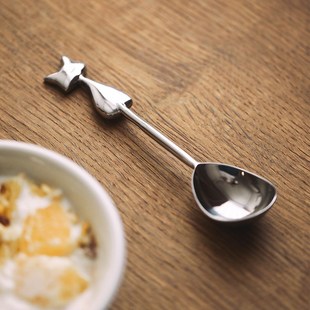 蓝莲餐勺汤勺食品级家用爱卡通儿童吃饭甜品长柄勺