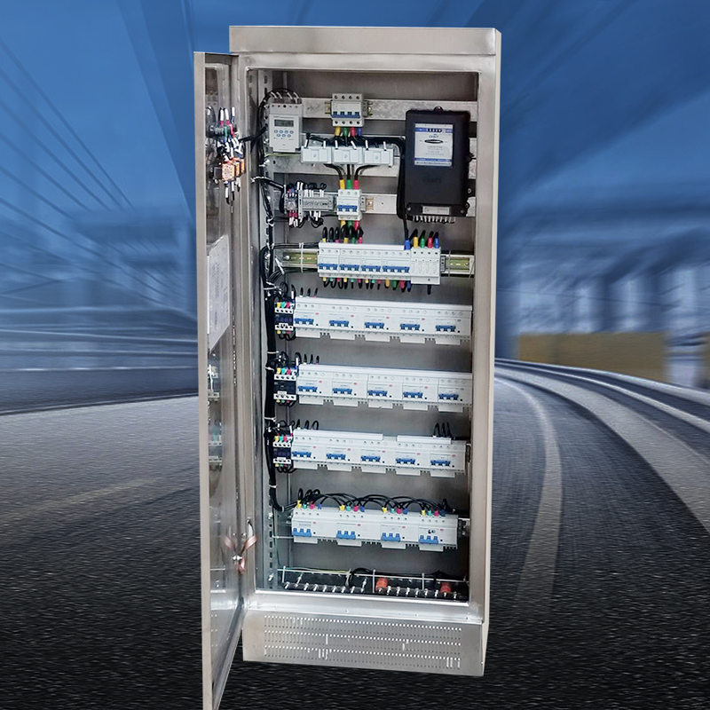 不锈钢LX-21柜配电箱配电柜路灯控制箱室内网络机柜网络交换机柜