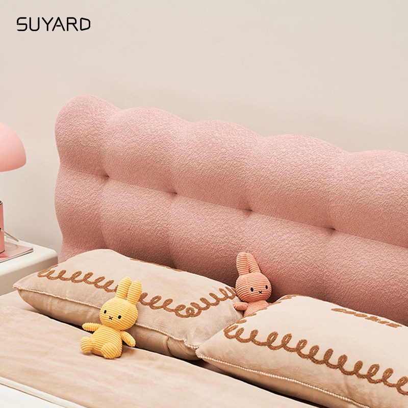 现代泡泡床法式奶油风女儿房公床男孩单人床设计师次卧儿童