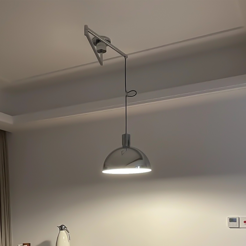 可餐厅吊灯现代包豪斯移位灯中古餐厅卧室摇臂伸缩小吊灯