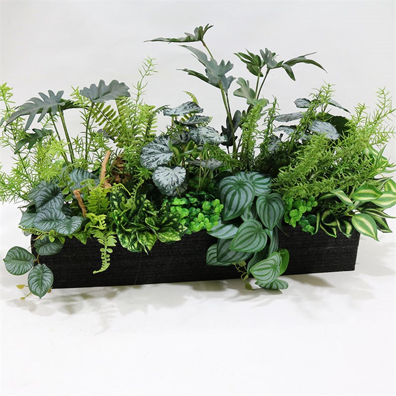 仿真花假花摆件花艺绢花盆栽装饰花槽花箱隔断背景墙橱窗绿植定制