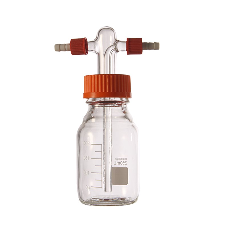 螺口洗气瓶GL5气体洗瓶缓冲瓶密封耐腐0/0/100安全瓶