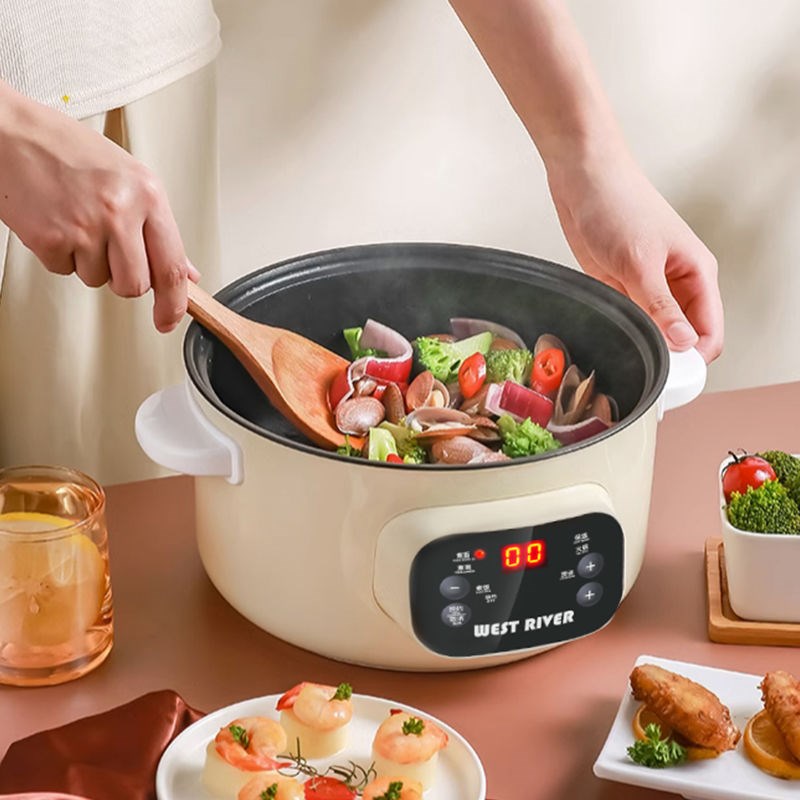 家用智能电炒锅炒菜一体锅大容量多功能电煮锅大功率煎炒煮电火锅