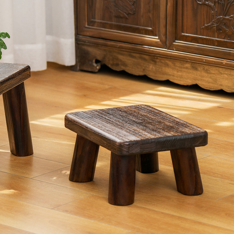 家用穿换鞋凳客厅木头凳茶几脚凳四足垫脚小矮