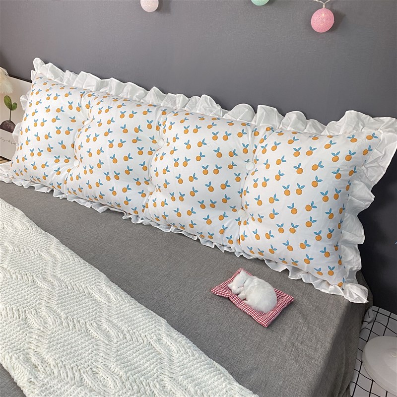 韩版床头靠垫软包大靠背全棉公人长靠枕抱枕含芯可拆洗