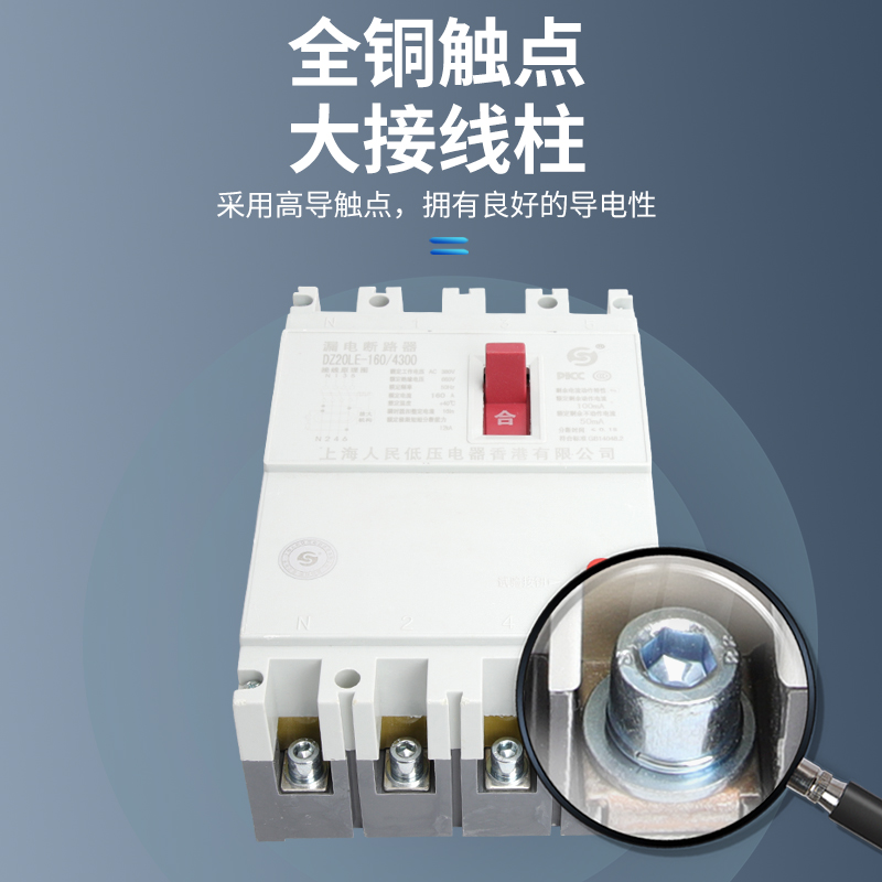 DZ2LE-/三相四线 塑壳漏电保护器断路器12