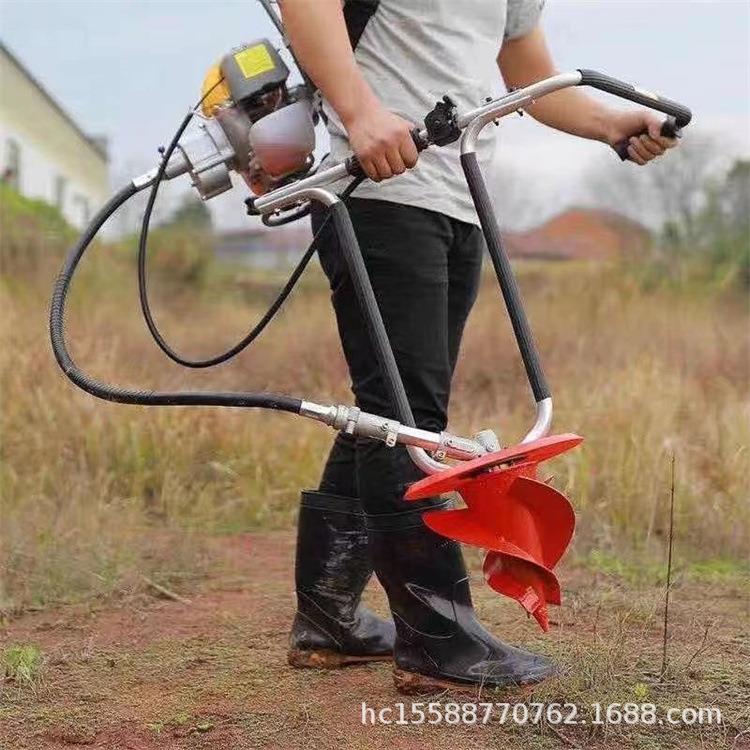 烟田种植打孔机烤烟苗移栽种植机汽油四冲程烟钻地膜打洞机