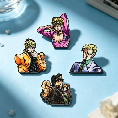 动漫JOJO奇妙冒险周边金属徽章卡通二次元学生背包胸针装饰品别针