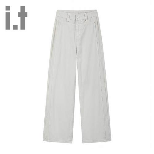 it ccaabb阔腿裤女宽松百搭牛仔裤2025高腰垂坠感休闲拖地长裤K