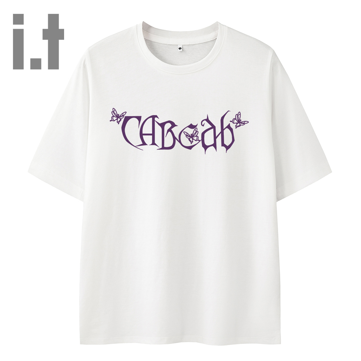 it ccaabb美式字母短袖T恤女夏季纯棉圆领潮牌透气宽松半袖上衣K