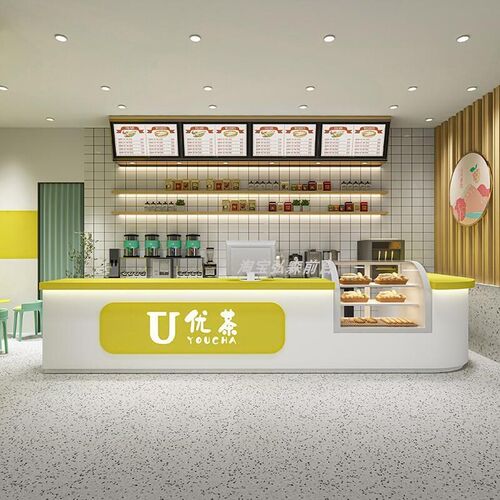 奶茶店面包店吧台甜品店咖啡厅收银台前台酒店前台接待台