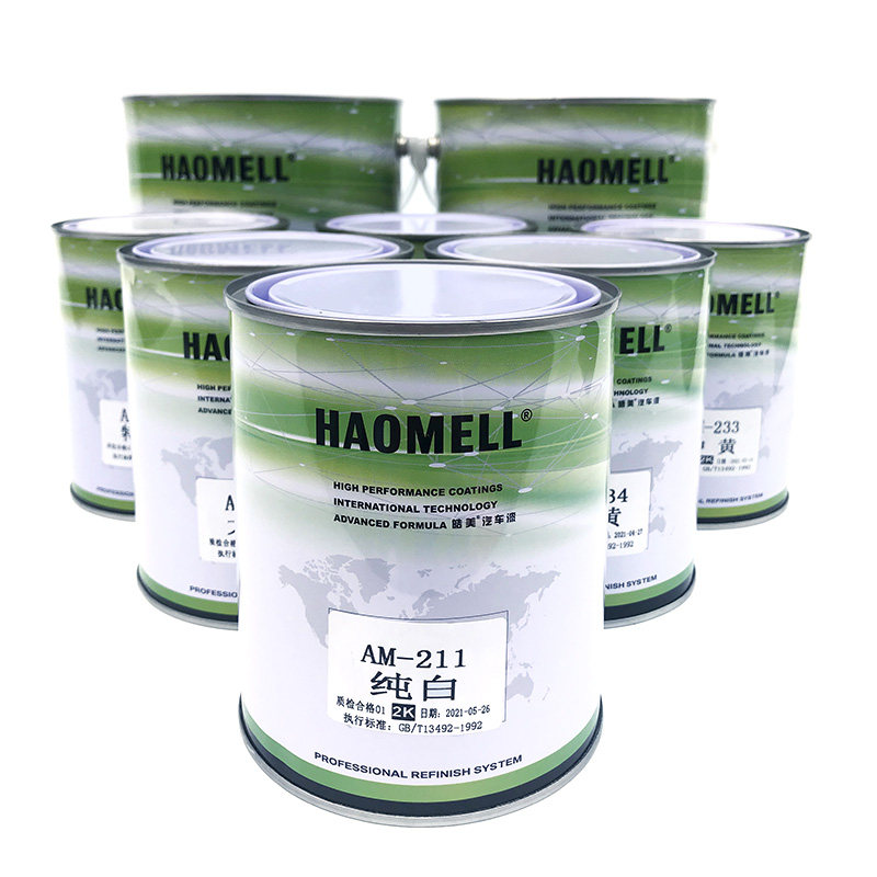 2K纯白纯黑装组份汽车漆高亮大桶装油漆护栏广告标识涂料大红