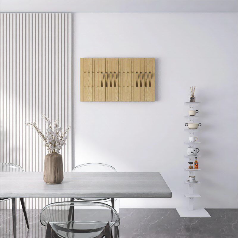 木鱼季节后挂衣架钢琴键衣帽架实木挂衣板横玄关柜