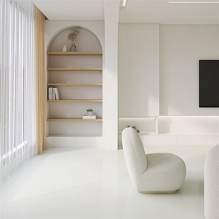 罗浮威尔亮光纯色奶油大理石瓷砖卧室客厅地砖墙砖