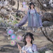 流行减龄超仙八轮风车汉服走秀园林摄影郊游亲子街拍舞蹈道具