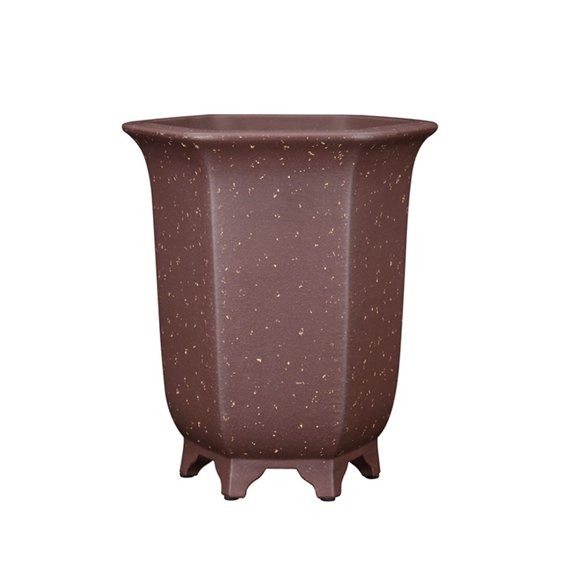 李记大小号精品名家朱永南精制高六方宫灯飘口铺砂紫砂兰花盆