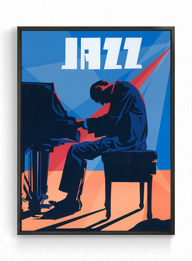 爵士乐大师钢琴装饰画  n Jzz 酒吧音乐比尔艾文斯 旁白