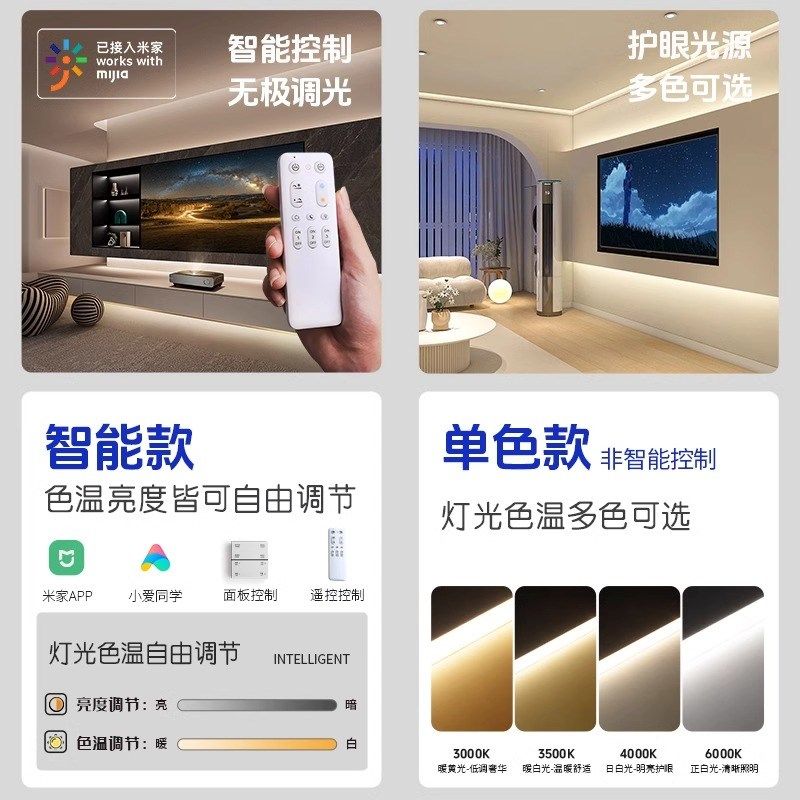 弧形线性灯度斜发光嵌入式线条灯电视背景墙灯带明装铝槽氛围灯,家装灯饰光源,线性灯,淘宝优惠券,粉丝福利购,淘宝优惠卷