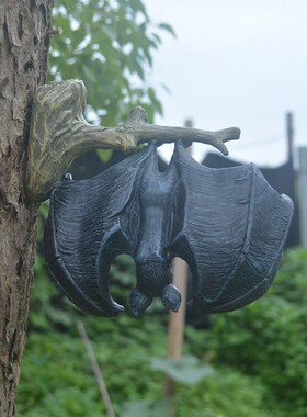 蝙蝠雕塑夜魔吸血鬼树脂工艺品个性哥特饰品摆件万圣节装饰物挂件