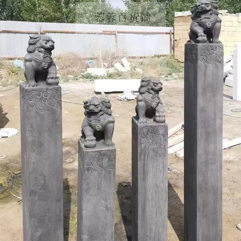 拴马桩石雕仿古拴马石柱青石石狮子貔貅麒麟四神兽门墩栓马桩装饰,家居饰品,石雕,淘宝优惠券,粉丝福利购,淘宝优惠卷