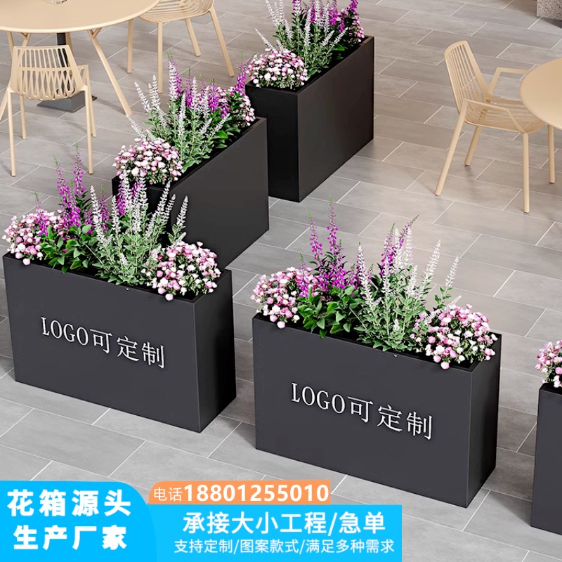 种植箱成品隔断围栏长方形外摆室外护栏市政楼盘树箱坐凳铁艺花箱