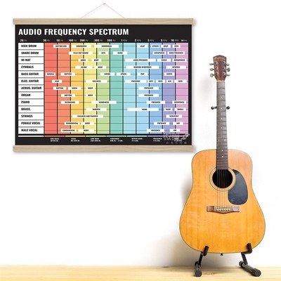 音频频谱装饰画声音频率20赫兹至20千赫海报混音师音乐制作挂画
