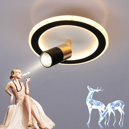 led玄关灯过道灯走廊灯天灯嵌入式家用明装筒灯进门入户灯