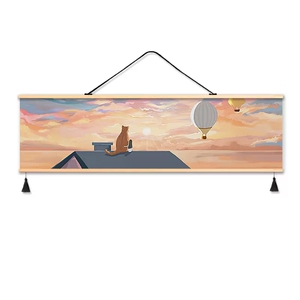 沐浴阳光卧室饰画房间背景墙艺术挂画布艺壁画免打