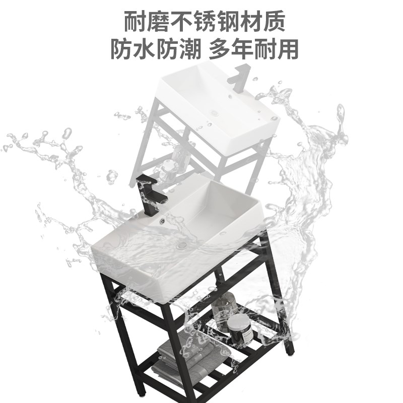 阳台陶瓷一体洗手盆支架落地小户型迷你极窄台盆立柱式洗脸洗面盆