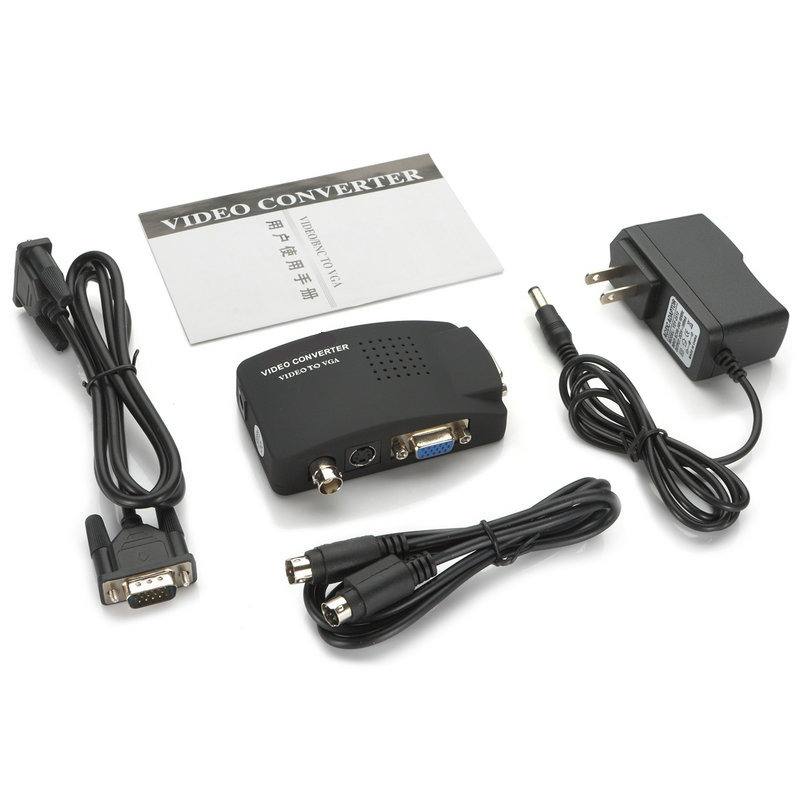 JICHI京像监控录像机摄像头BNC转VG转电脑显示器同轴视频转换器