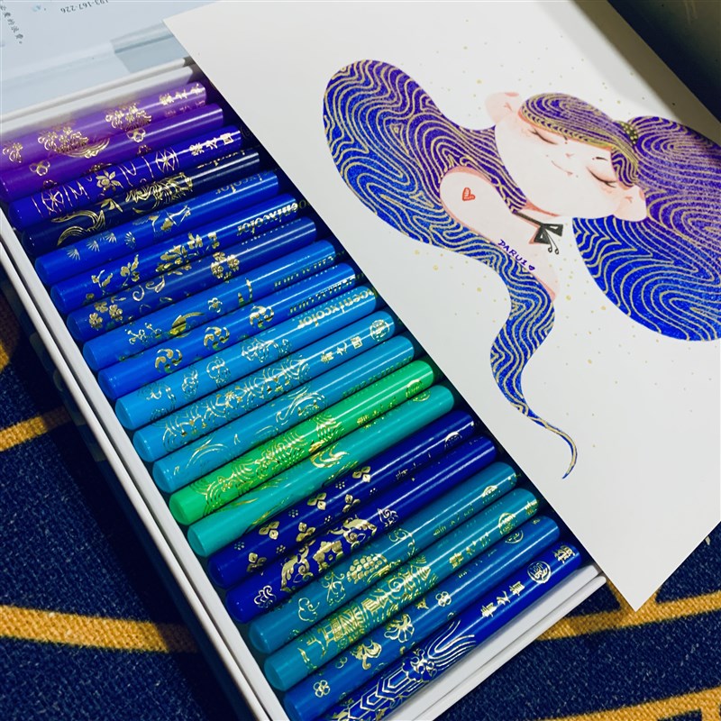 大蕊油性彩铅色100色凰.国色彩铅礼盒学生专业初学者绘画装