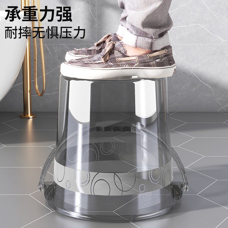 手提塑料水桶家用大号储水桶带盖圆桶学生宿舍洗衣洗澡桶脸盆