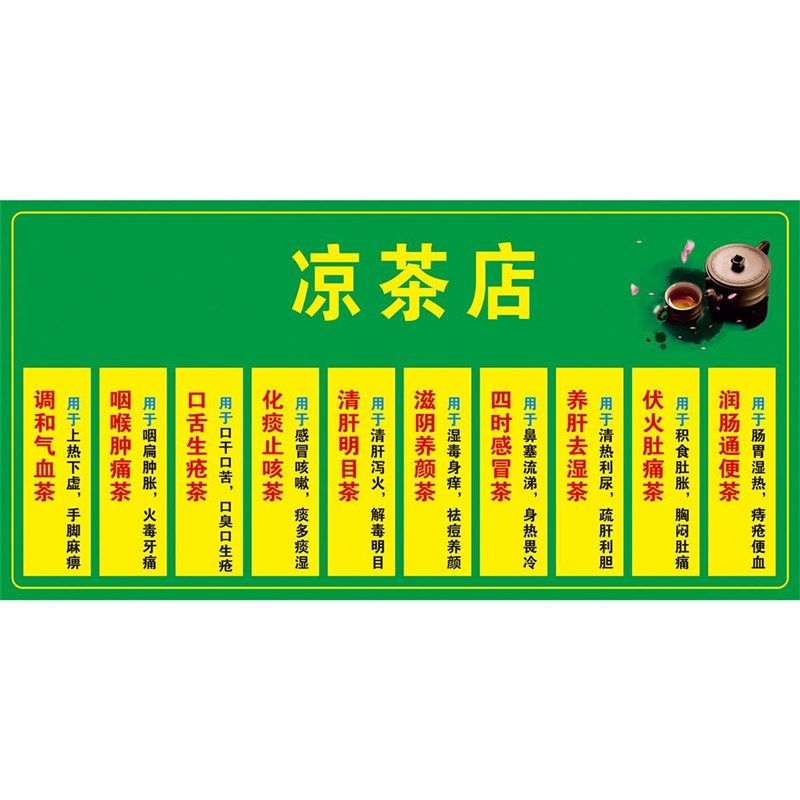 凉茶铺凉茶价格表广告纸写真纸装饰画自粘背胶广告牌画定制,家居饰品,软装墙贴,淘宝优惠券,粉丝福利购,淘宝优惠卷