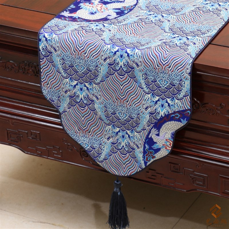 中式时尚田园餐桌桌旗桌布茶几布艺台布云锦桌布桌垫隔热垫