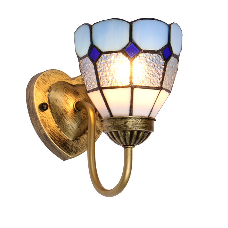 地中海单头双头壁灯卧室床头灯 客厅背景墙室内个性走廊阳台壁灯