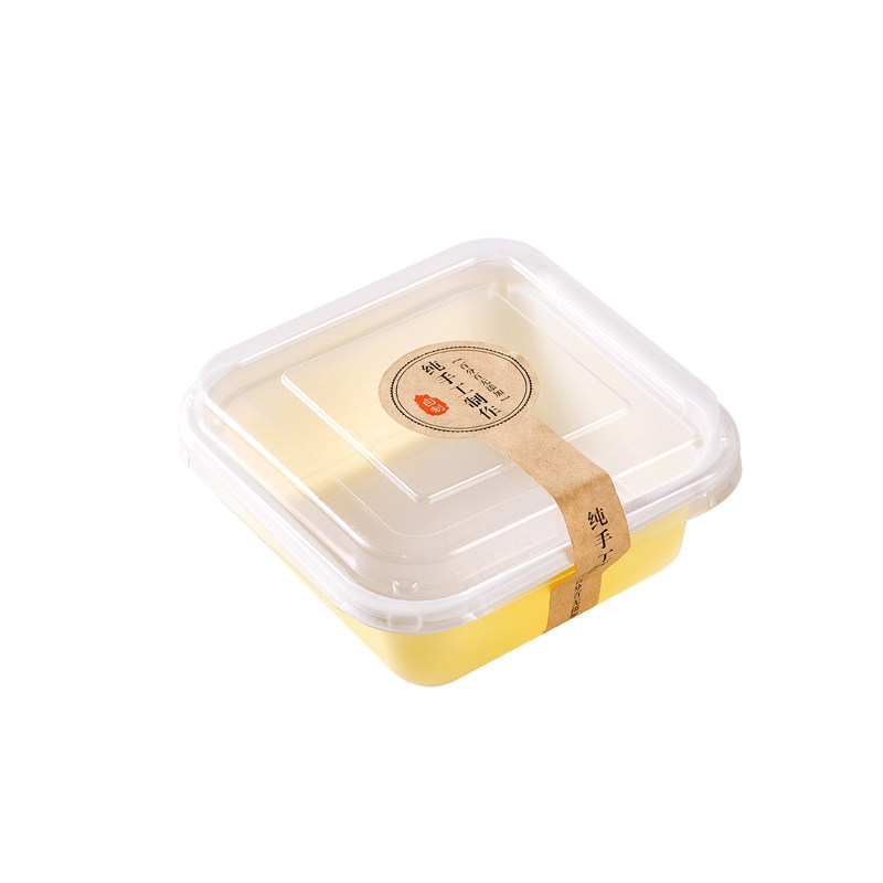 雪媚娘班戟包装盒榴莲芒果单个装烘焙塑料一次性千层盒子