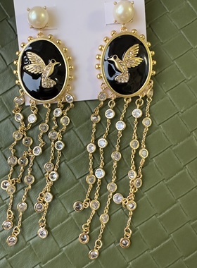 K家 超美耳坠系列 孤品外贸原单 夸张耳坠花朵 酒瓶橙花耳钉