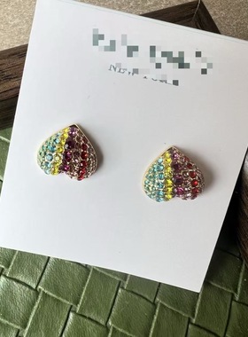 外贸出口单k家新款彩色爱心耳钉 星星耳钉时尚新款耳钉
