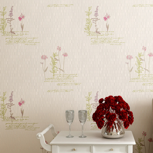 不织布壁纸 温馨田园3D立体 时尚 现代浪漫卧室客厅电视背景墙纸