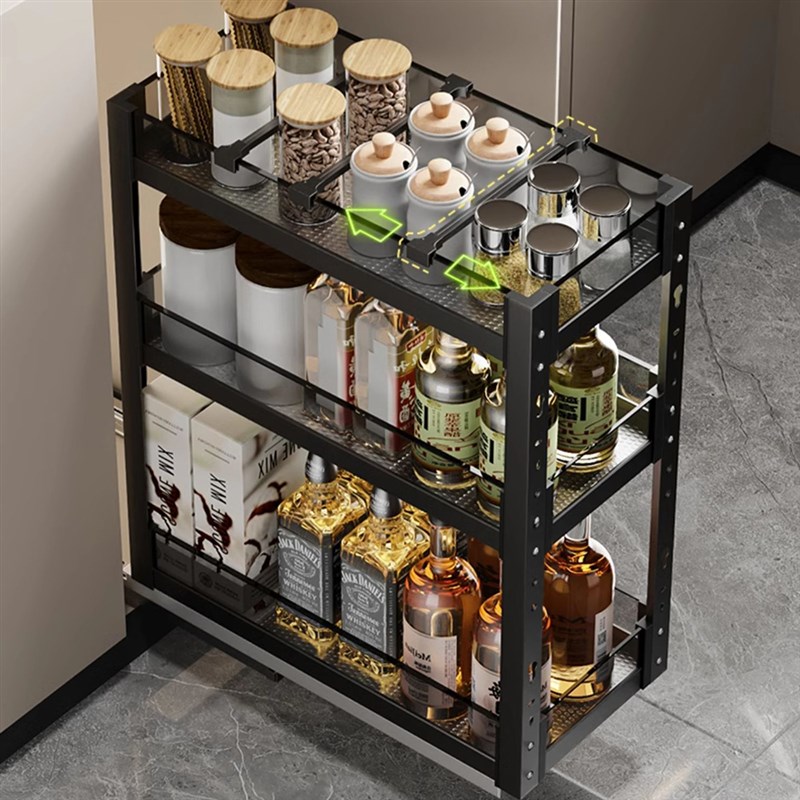 浅拉篮300 350 400深250调味篮150窄小200拉拦450夹缝橱柜抽屉式