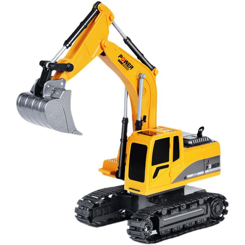 合金遥控挖土机儿童车大号无线电动仿真挖土机男孩工程车