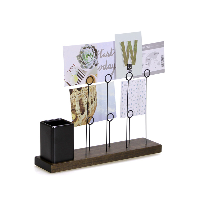 umbr盛荟相框实木创意摆台便签夹照片架桌面卧室装饰摆件