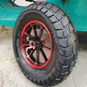 祖玛电摩电动车改装 大盘碟刹前轮毂小帅哥寸前钢圈轴