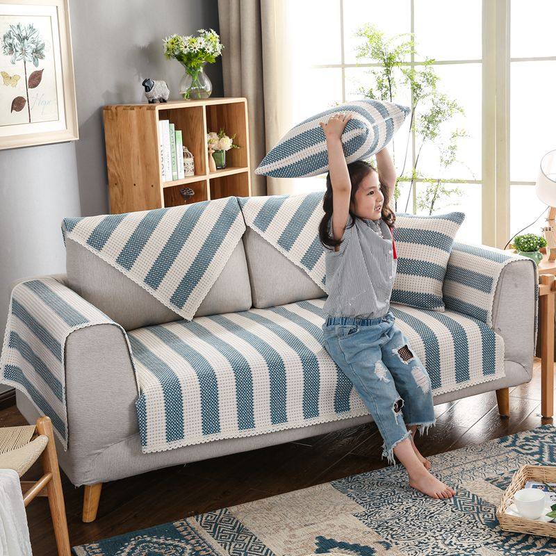 粗布沙发垫棉麻布艺亚麻四季通用简约现代防滑沙发套罩靠背巾全包