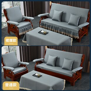 科技布防水防油实木沙发坐垫老式加厚拆洗四季通用联邦红木椅垫