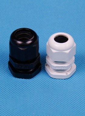 尼龙电缆接头 防水接头 电缆螺旋固定头 黑白色 PG7