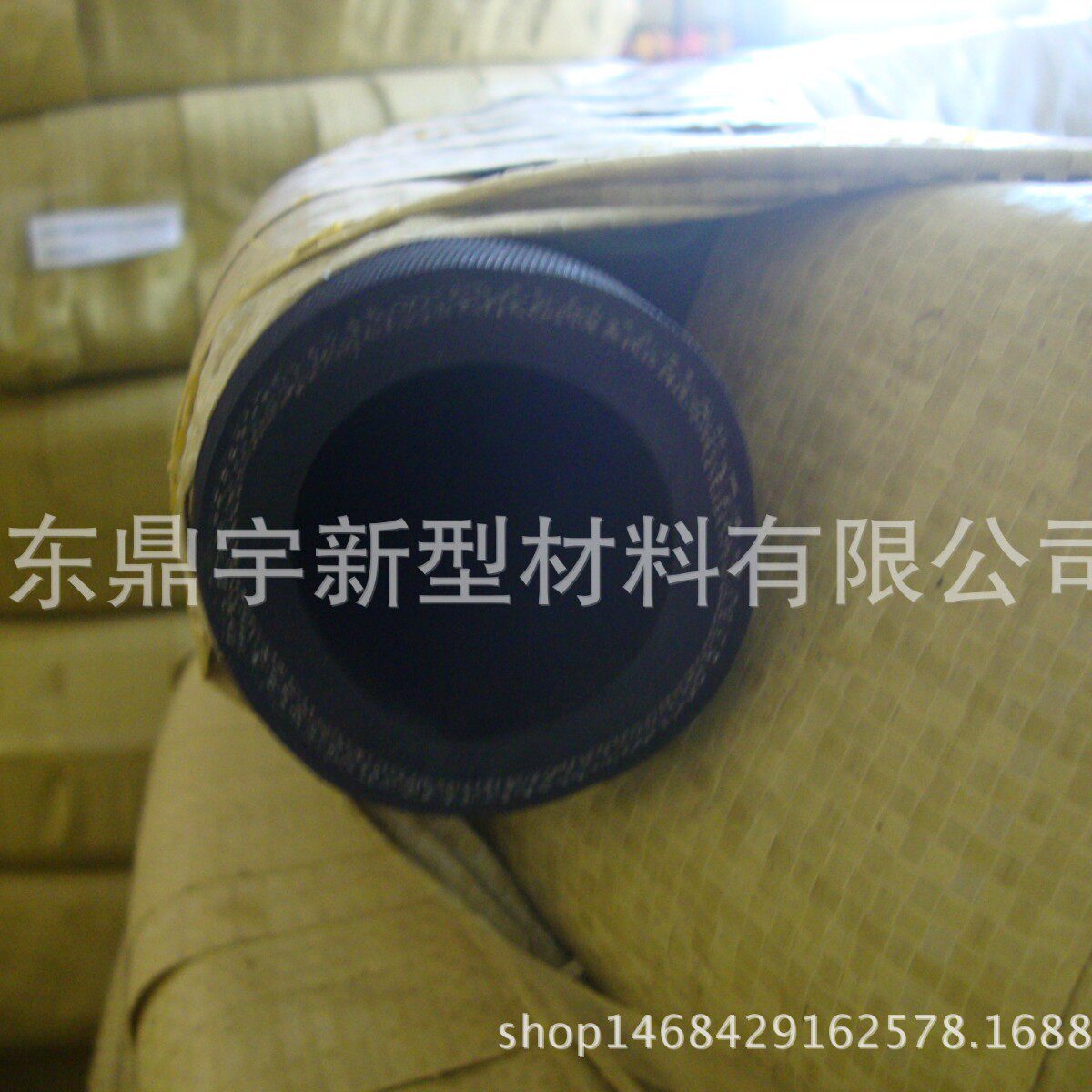32mm黑色帘子线编织高压橡胶管阻燃蒸汽软管夹布缠绕喷砂耐磨管