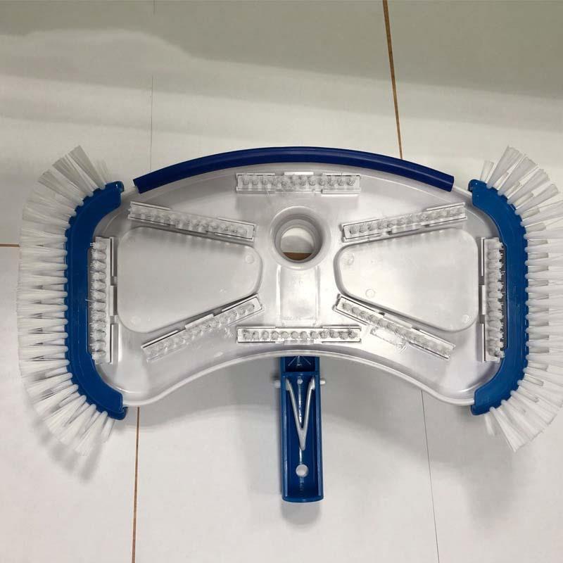 泳池清洁吸尘盘带刷泳池清洁工具水池吸尘头pool cleaning brush