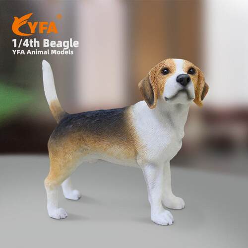经典款模玩比格犬仿真狗模型米格鲁汽车摆件公仔树脂工艺品纪念收