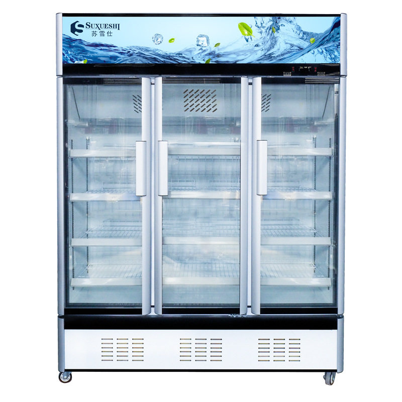 批发火锅食材超市展示冰柜汤圆水饺雪糕立式风冷速冻冷冻展示柜